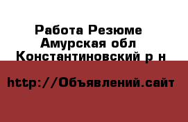 Работа Резюме. Амурская обл.,Константиновский р-н